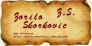 Zorilo Skorković vizit kartica